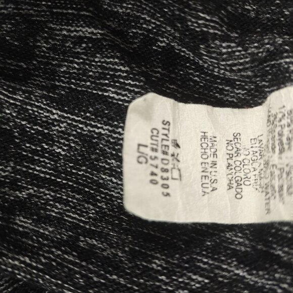 12pm by Mon Ami Womens 3/4 Sleeve Pullover Top Black Long Tail Sz Large - Picture 9 of 9